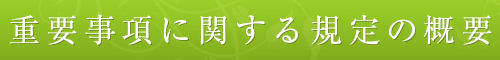 重要事項に関する規定の概要